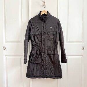 Lacoste Black Parka Utility Coat – Size 42